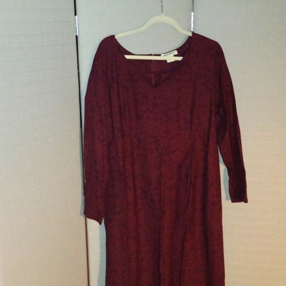 Eddie Bauer Burgundy Dress - Picture 1 of 8